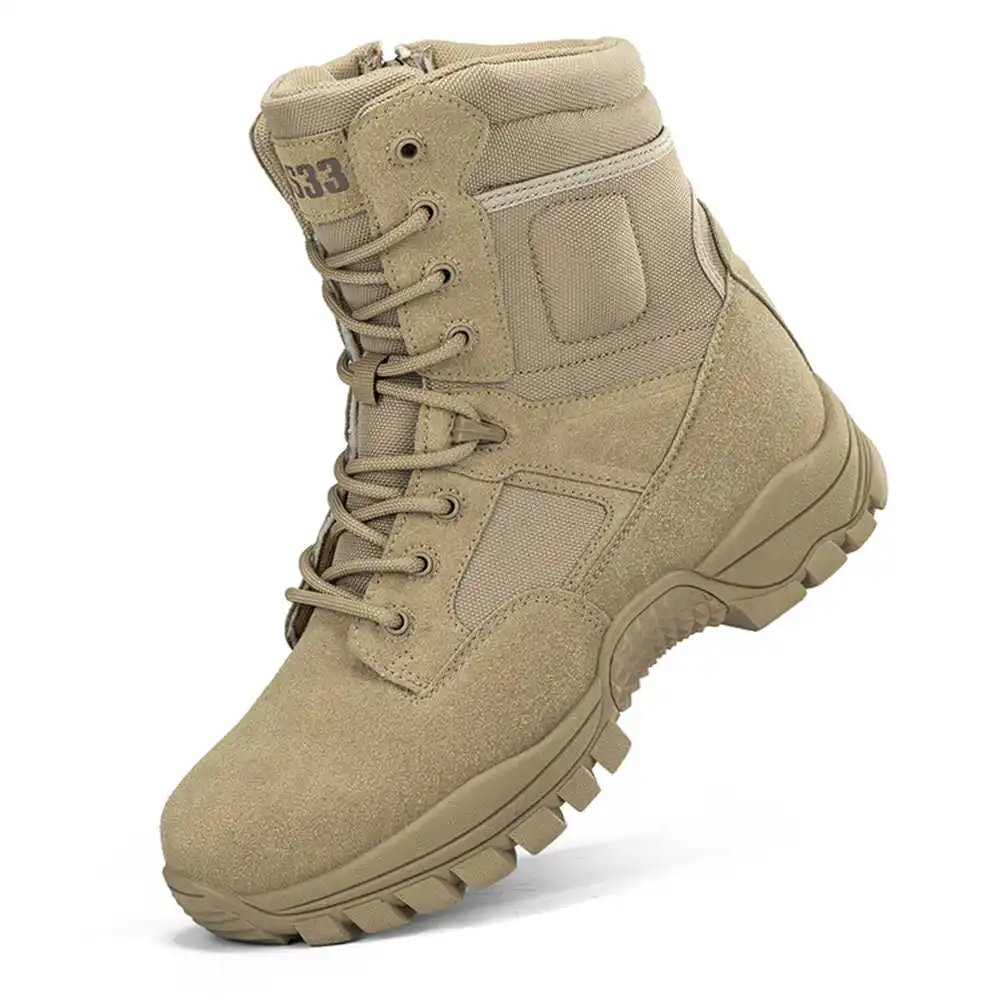 Streetwear Brand From China - Nonslip Genuine Leather Hiking Boots Designer