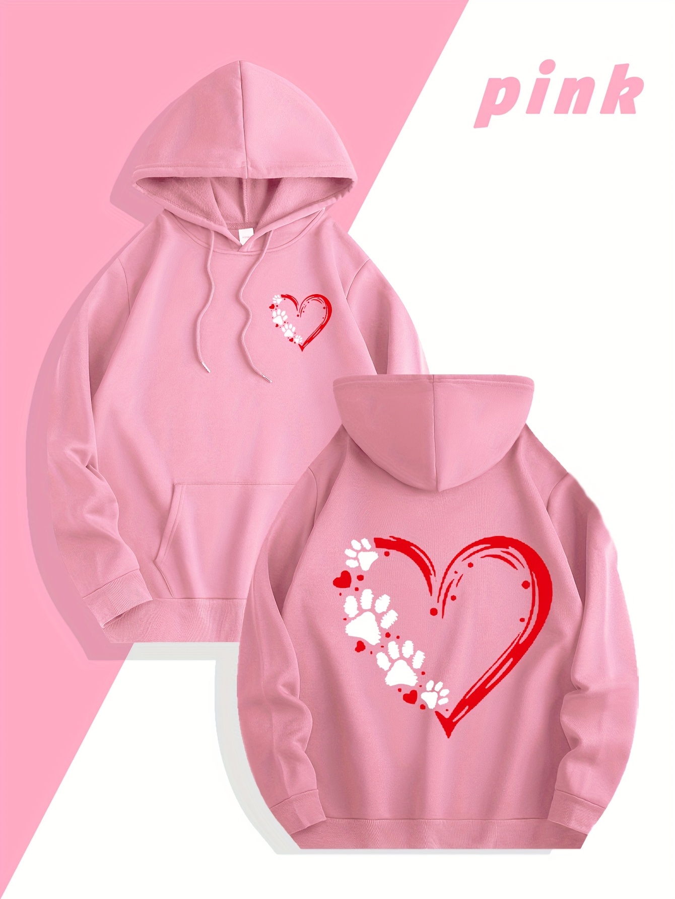 Streetwear Outdoor Brand - Autumn/Winter Streetwear Brand Heart Print Men's