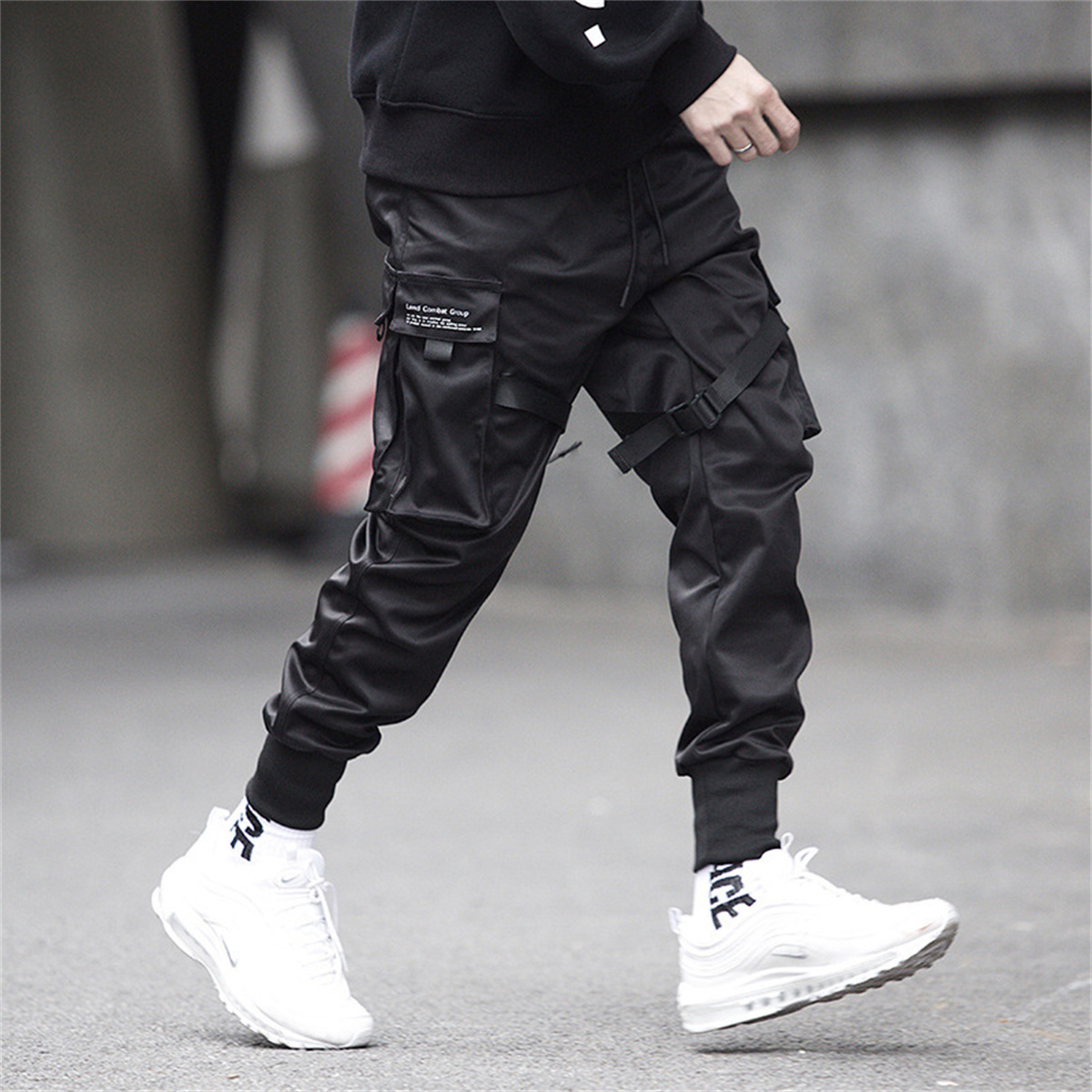 Black Hip Hop Cargo Pants Summ - Streetwear Brand Marketing recension och pris