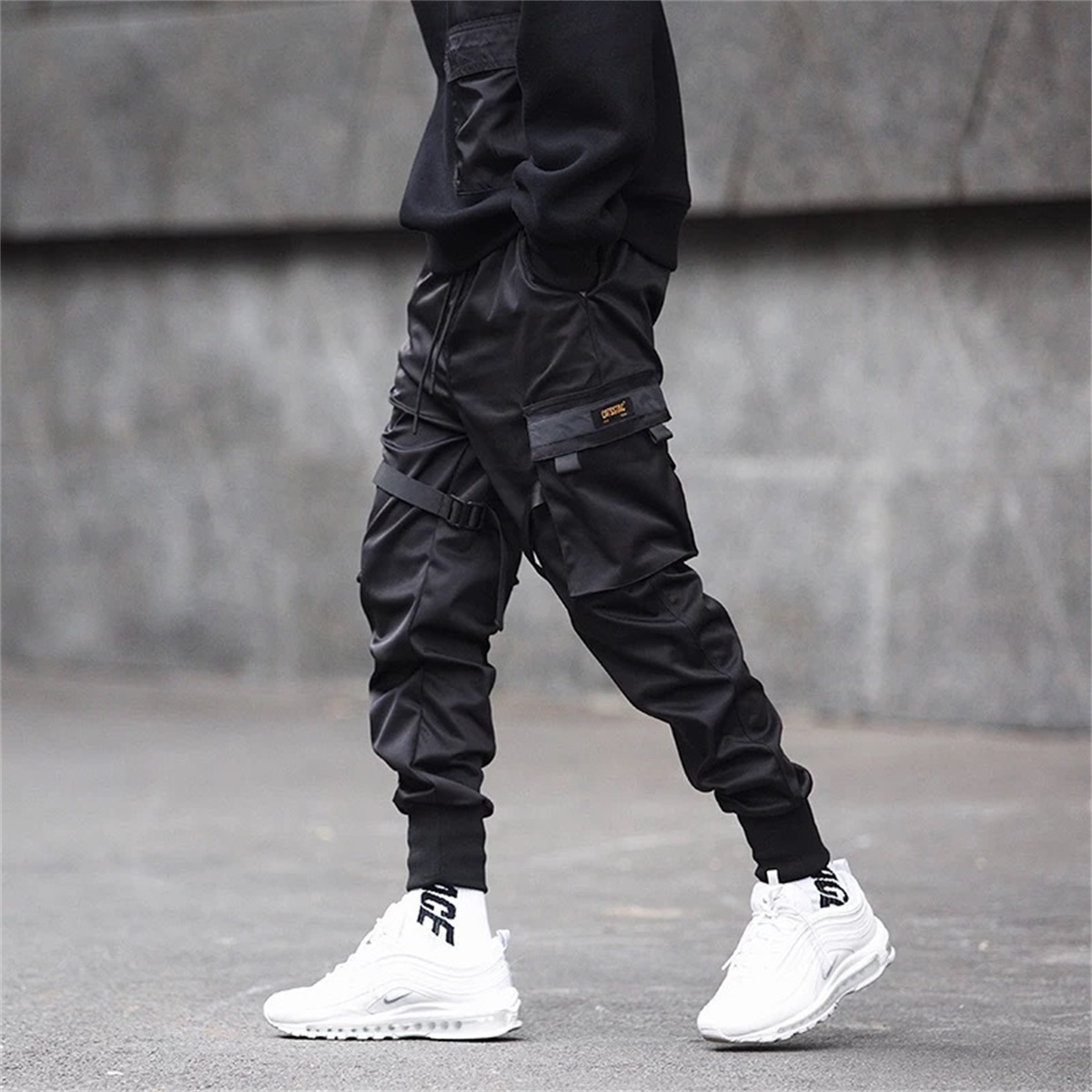 Black Hip Hop Cargo Pants Summ - Streetwear Brand Marketing recension och pris