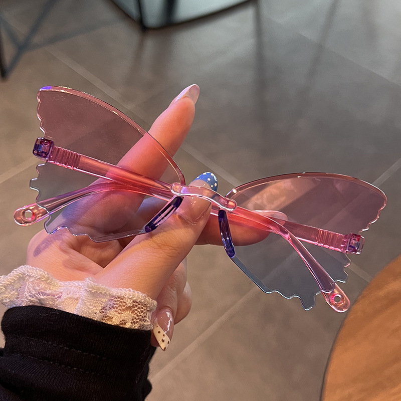Vintage Rimless Butterfly Shap - Streetwear Brand With Butterfly recension och pris