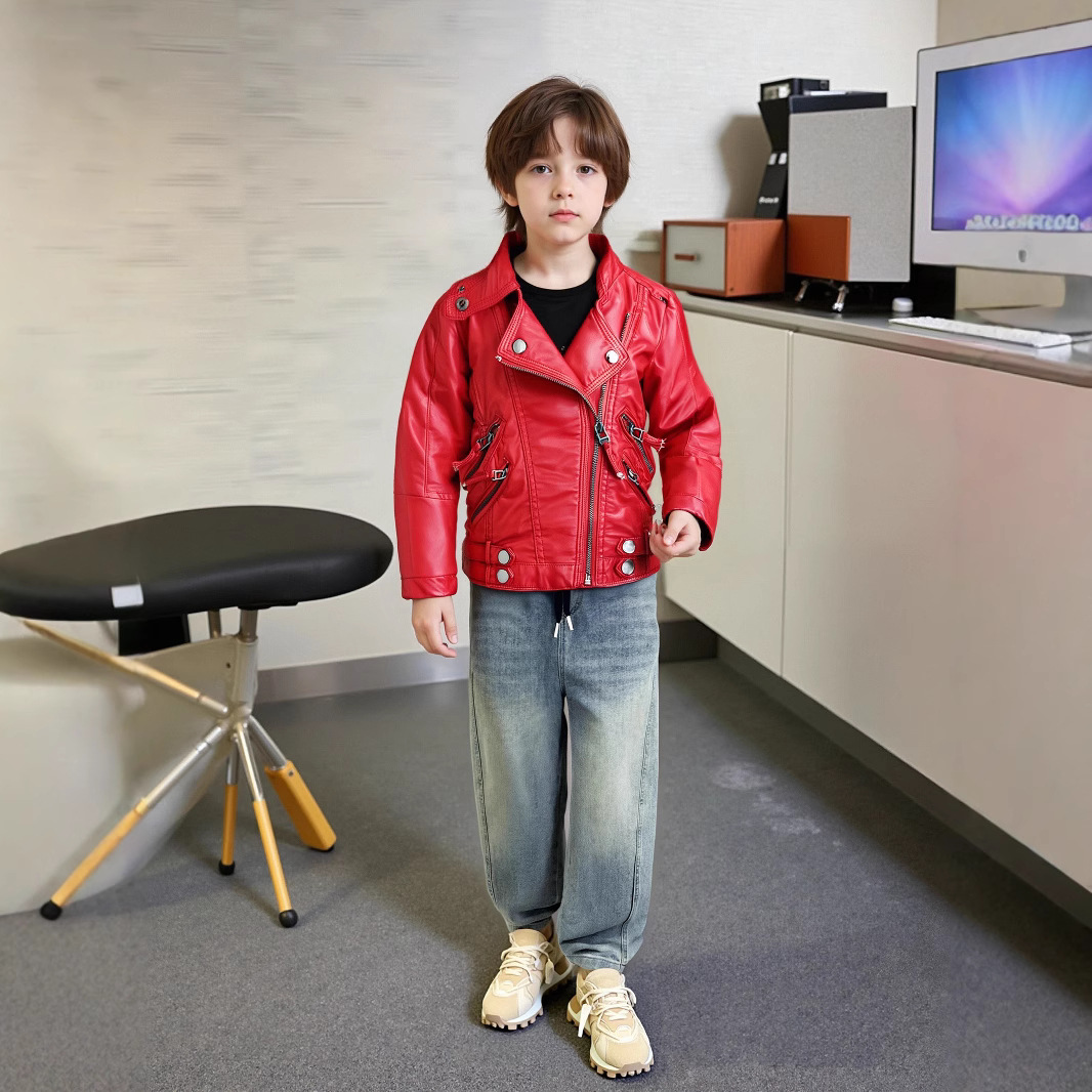 2-12Y NEW YEAR Boys Girls Red  - Streetwear Brand Red Logo recension och pris